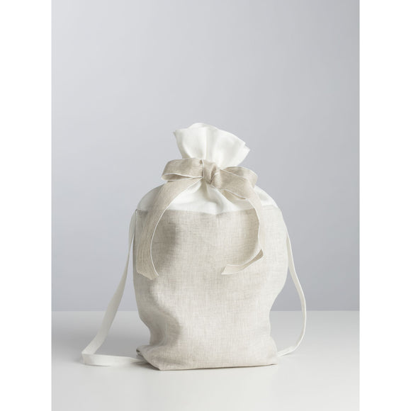 Papierurne mit Leinenbeutel Silence