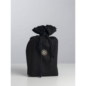 Papierurne mit Leinenbeutel Black mit Schmuck