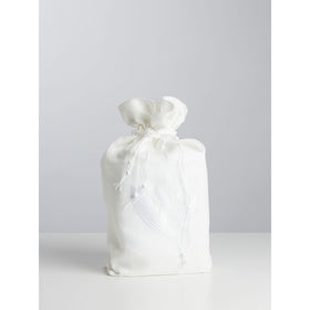 Papierurne mit Leinenbeutel Feder