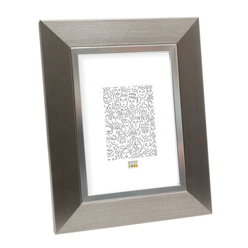 Bilderrahmen mit breitem Rand Silber