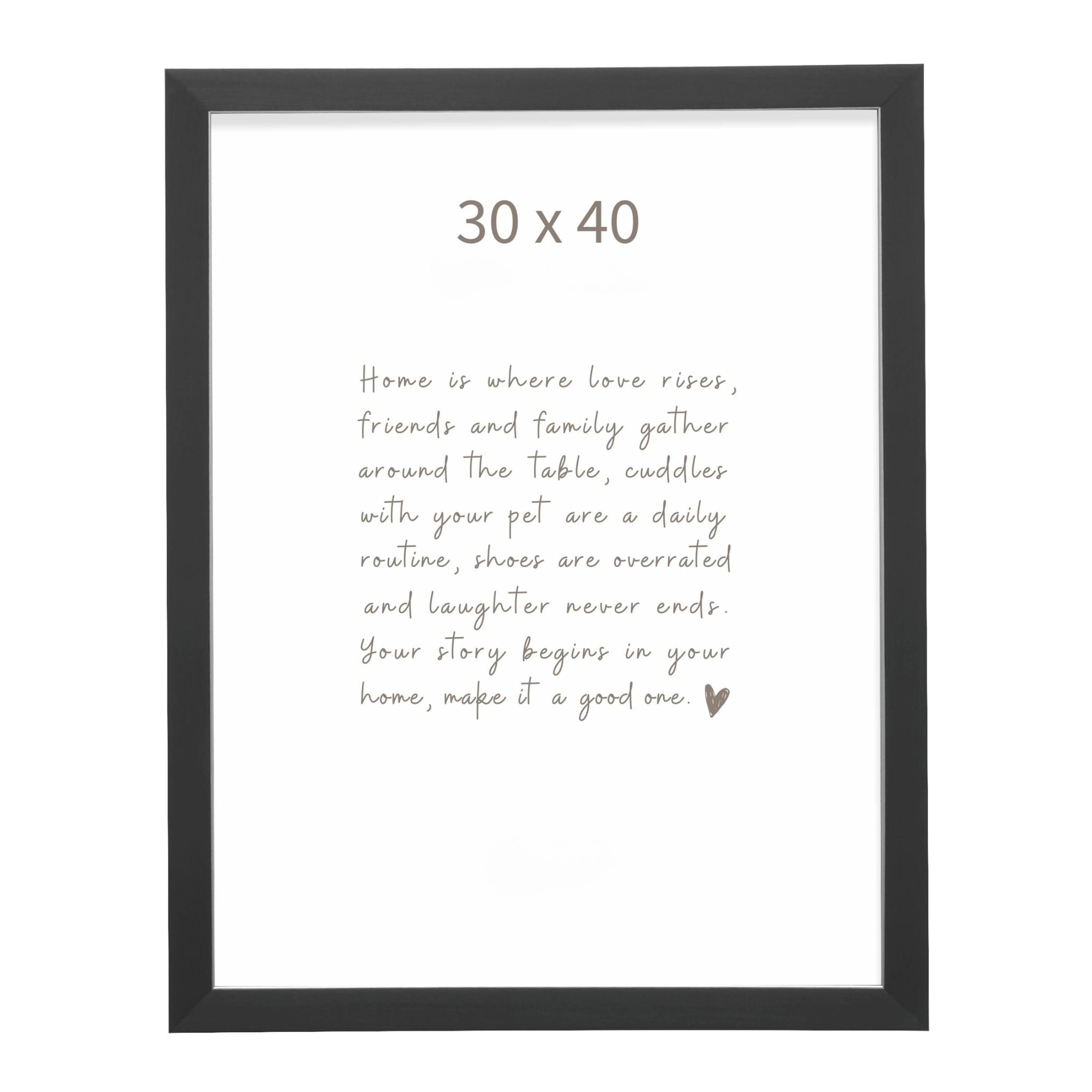 Picture frame black with silver edge - 0