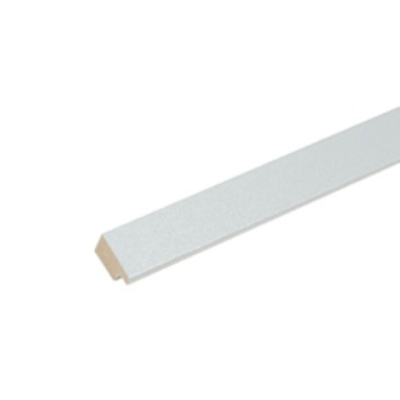 Bilderrahmen silber mit weißem Einleger