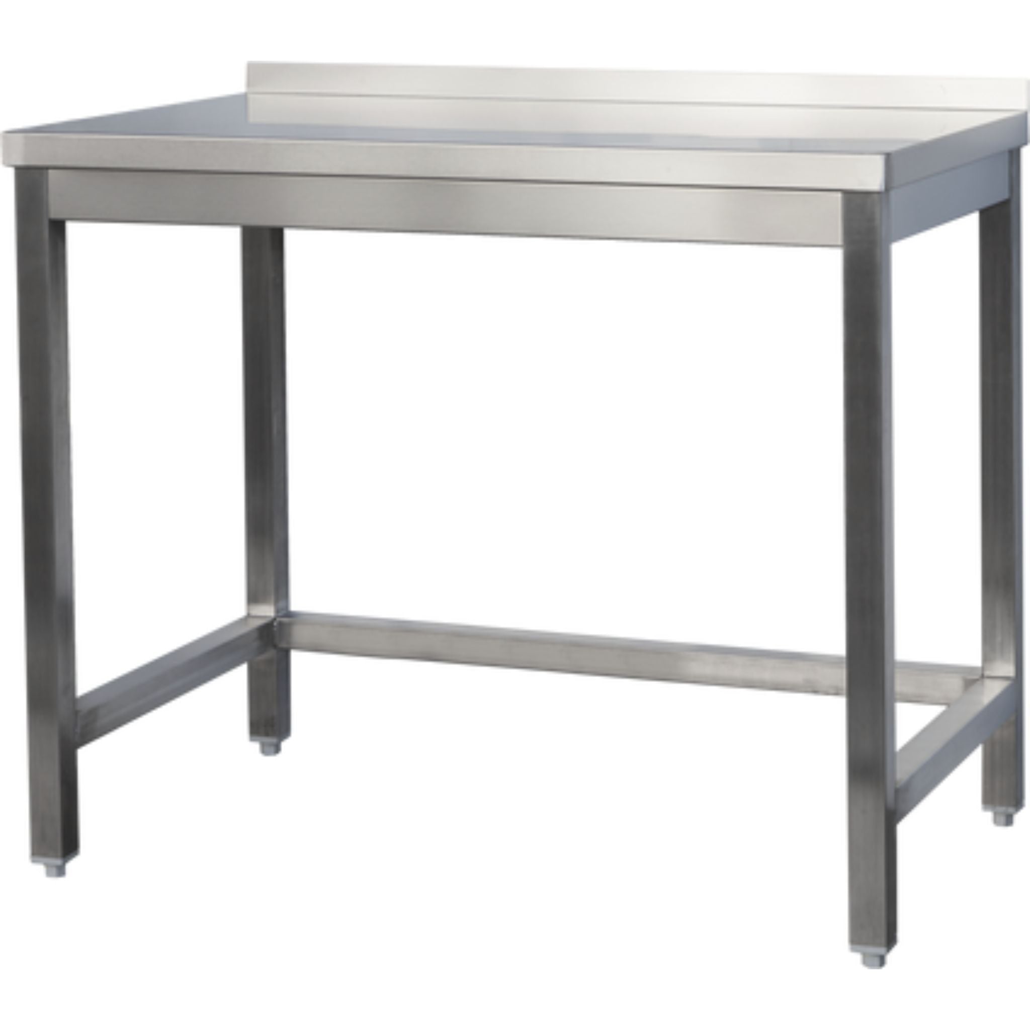 Stainless steel worktable Professional without base shelf with upstand