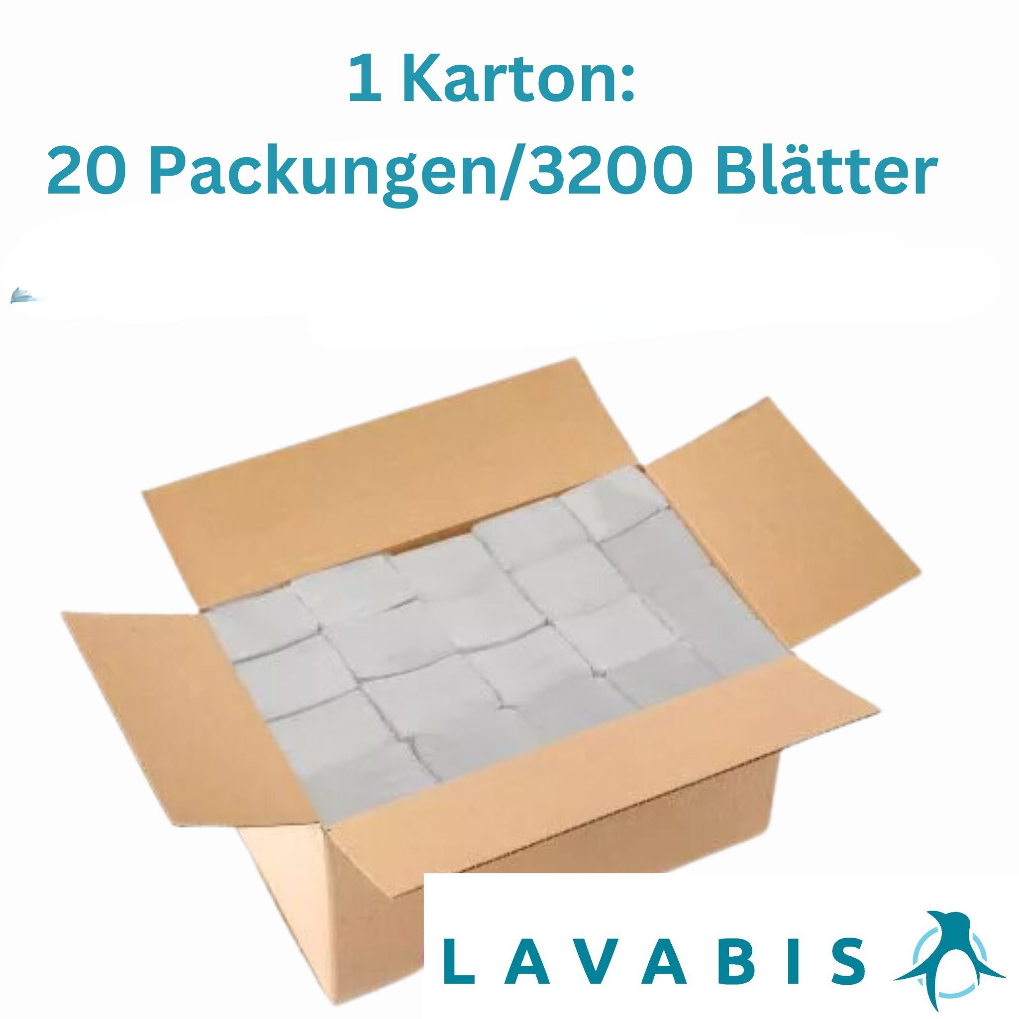 Papierhandtücher mit V-Faltung 2-lagig - 0