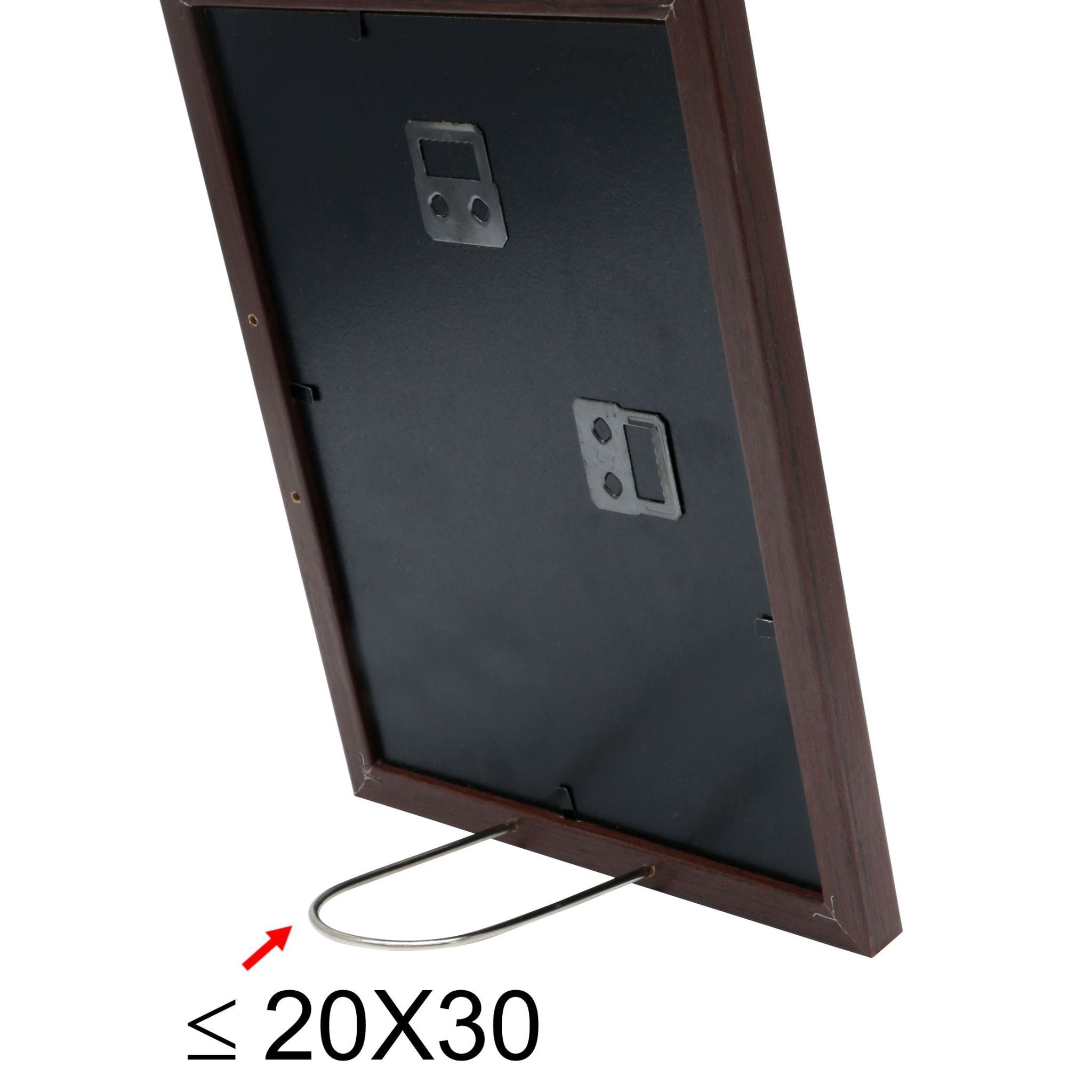Picture frame in dark brown wood color