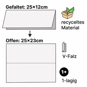Papierhandtücher mit V-Faltung 1-lagig - 0