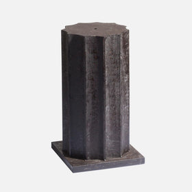 Gesteck und Kranzsäule - dunkles Metall - 0