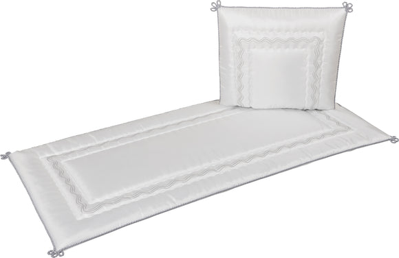 Set da soffitto Besta Lacetwelle ricamato in argento