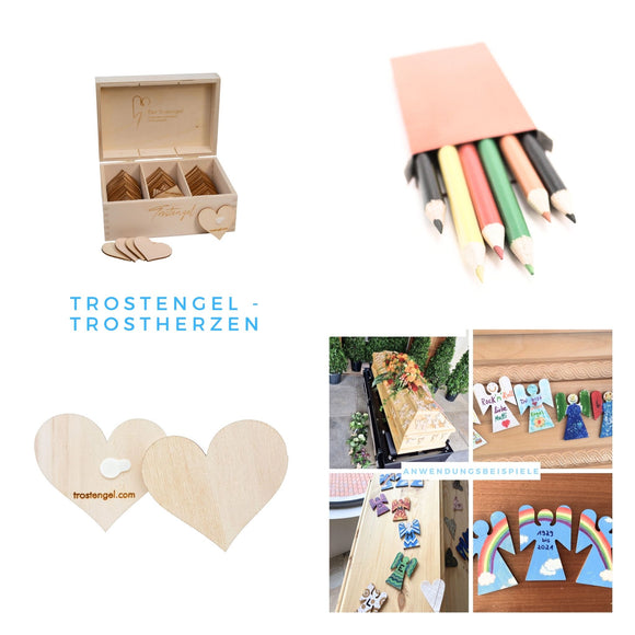 Trostherzen in Trostengelbox Starterset