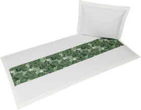 Set di coperte Besta con nastro di raso verde avorio
