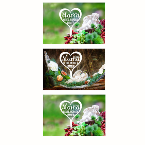 Grabstecker "Mama du fehlst heute, morgen, immer"