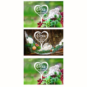 Tassello per tomba "Nonno, le tracce della tua vita rimangono".