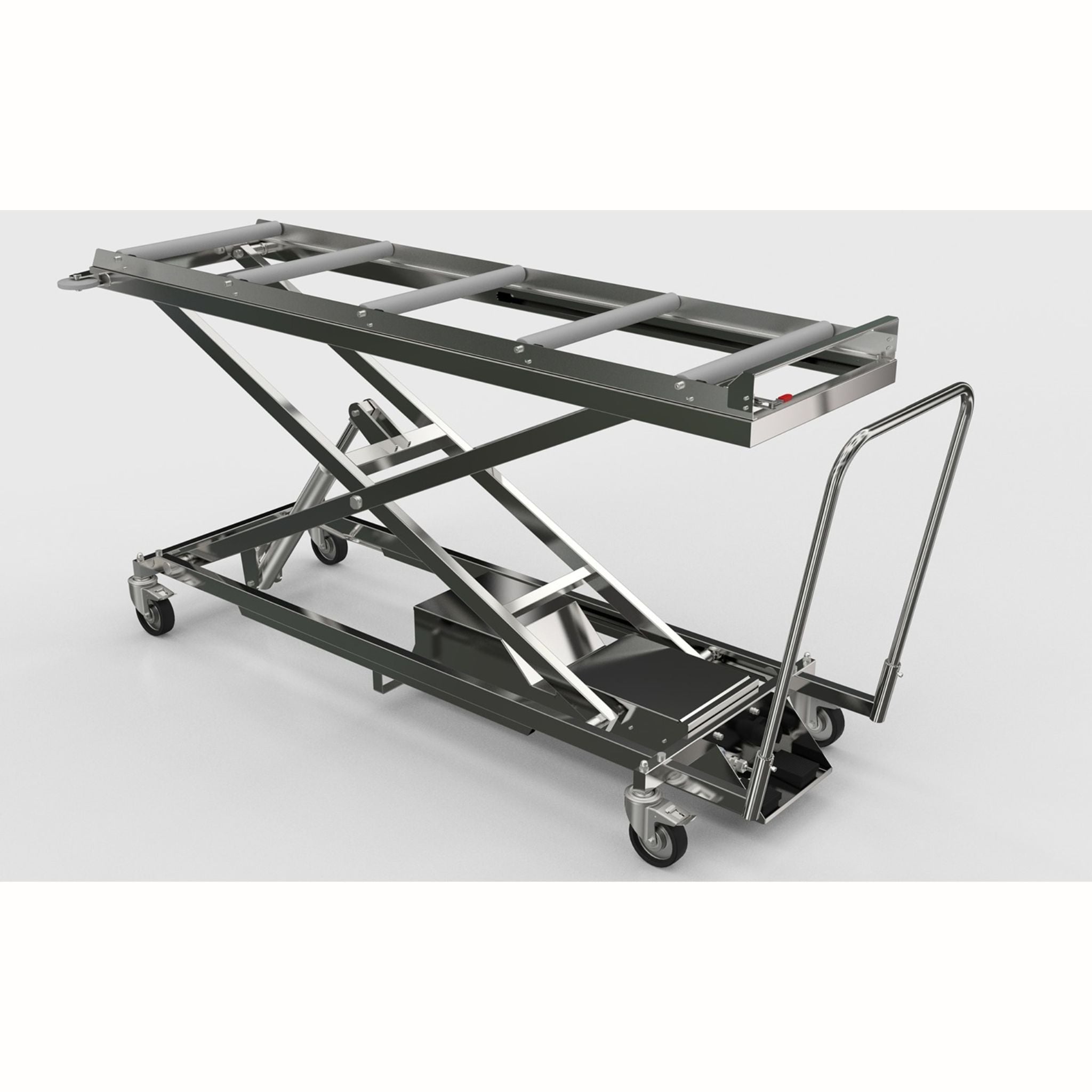 Ball lifting and transport trolley with 12V hydraulic unit up to 350 kg