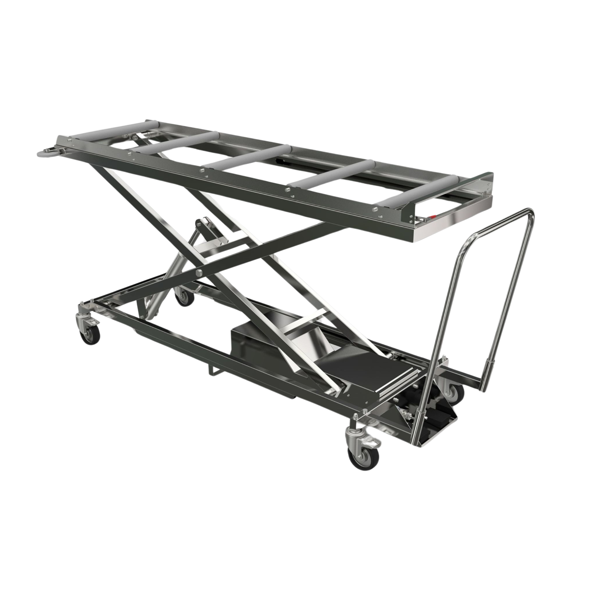 Ball lifting and transport trolley with 12V hydraulic unit up to 350 kg