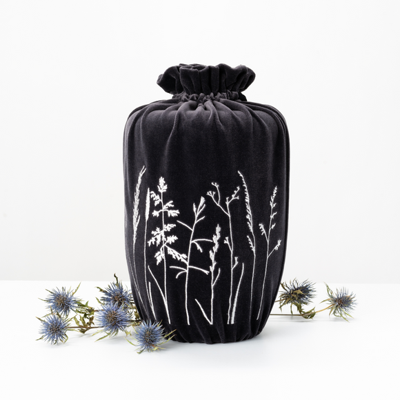 Last Velvet Textile Urne Samt Gräser