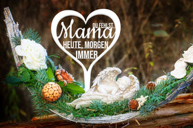 Tassello per tomba "Mamma manchi oggi, domani, sempre". - 0