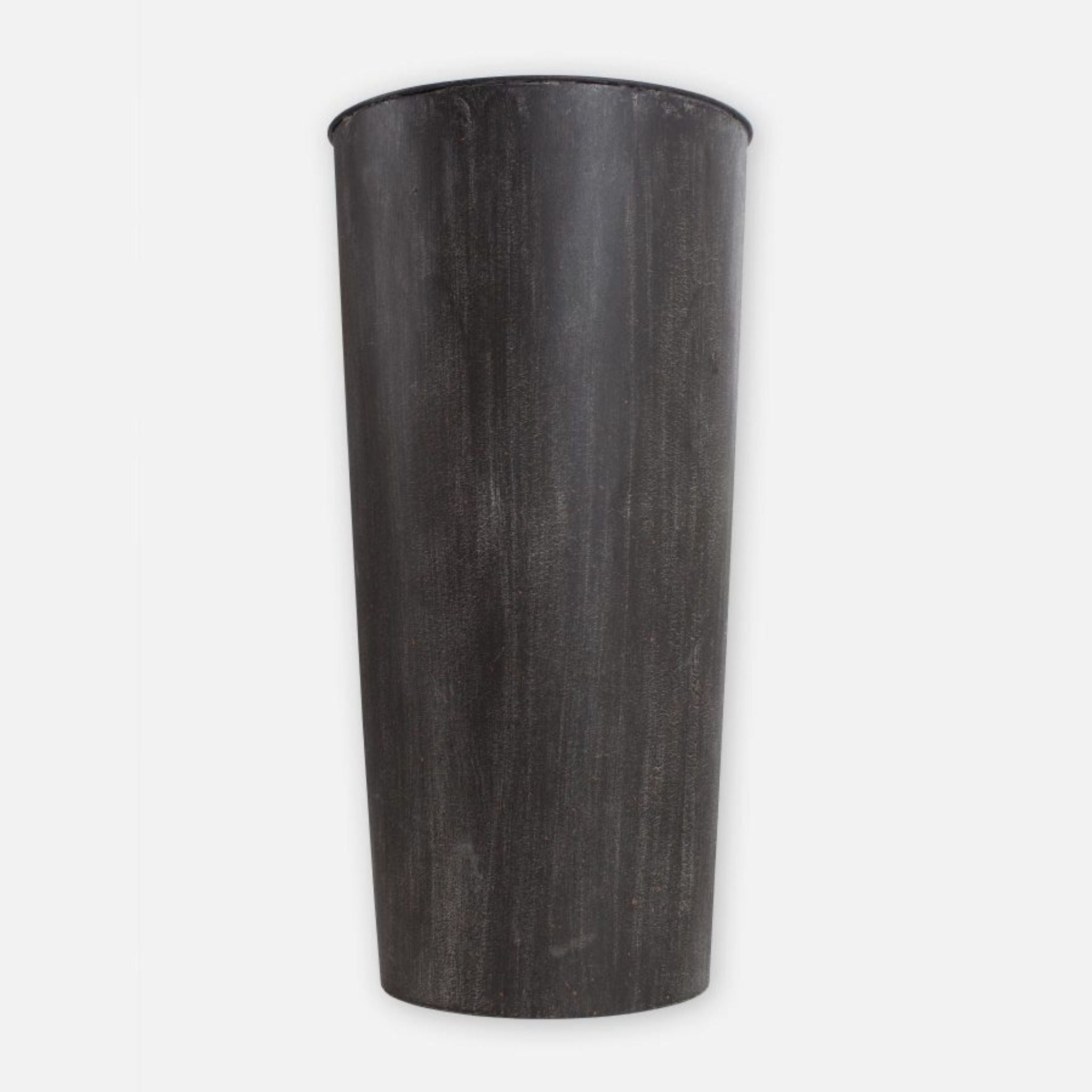 Tall floor vase - dark metal - 0