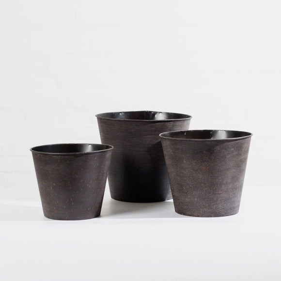 Cachepot - metallo scuro