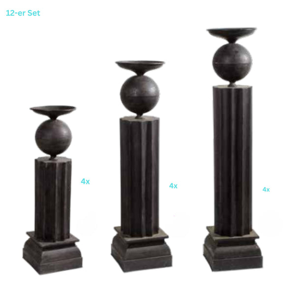 Kugelleuchter Säulen Set