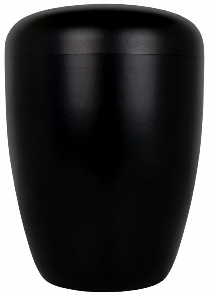 Spalt urn black lacquered natural fabric - 0