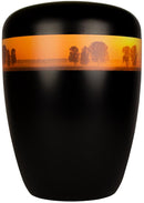 Spalt Urne Schwarz Lackiert Naturstoff-5