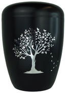 Spalt Urne Schwarz Lackiert Naturstoff-3