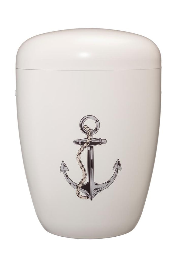 Urna Spalt lacada en blanco material natural