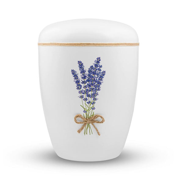 Urna Spalt lacada en blanco material natural