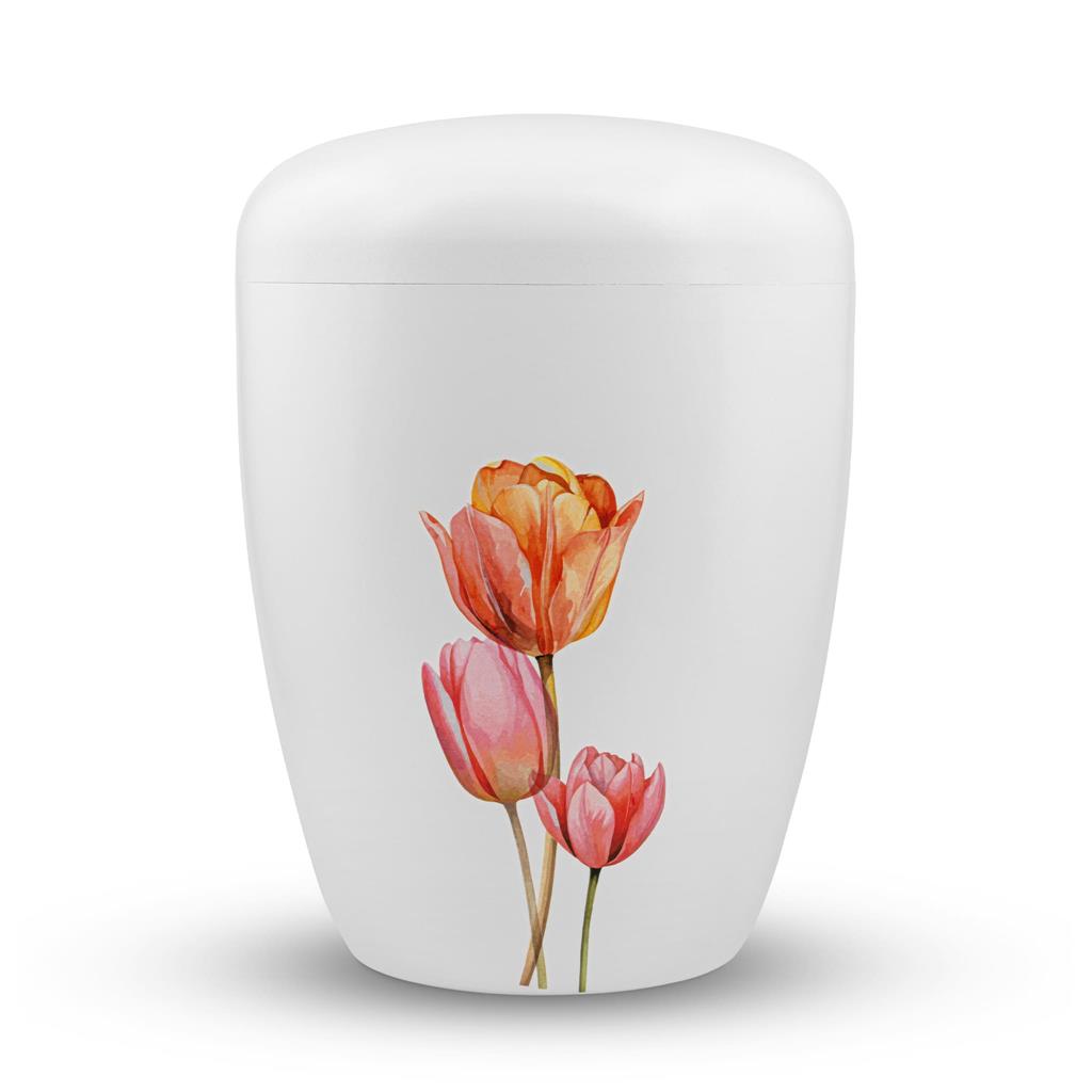 Kaufen tulpen Spalt Urne Weiß Lackiert Naturstoff