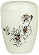 Spalt Urne Weiß Bemalt Naturstoff-4