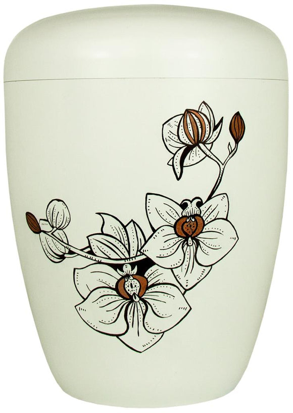 Spalt Urne Weiß Bemalt Naturstoff