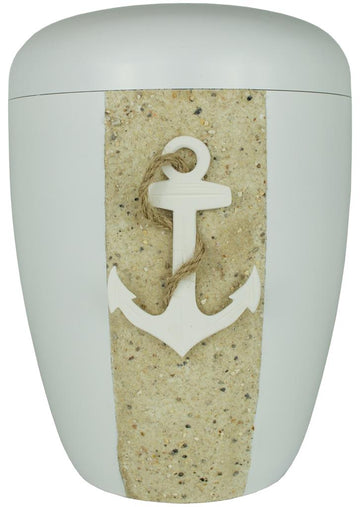 Spalt urn emblem lake painted natural fabric - 0