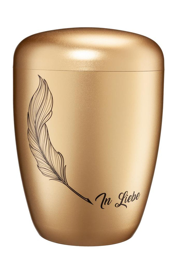 Spalt Urne Metallic Naturstoff