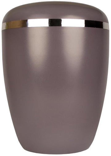 Split urn Brown lacquered natural material
