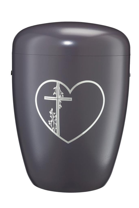 Urna partida Material natural lacado marrón