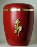 Spalt urn red lacquered natural material-3