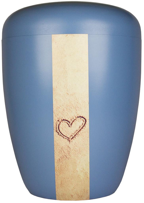 Urna Spalt laccata blu in tessuto naturale