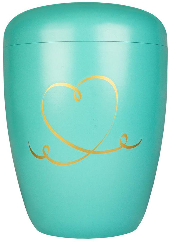 Spalt Urne Grün Lackiert Naturstoff