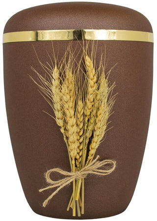 Kaufen bronze-kornahre Spalt Urne Emblem Pflanze Naturstoff
