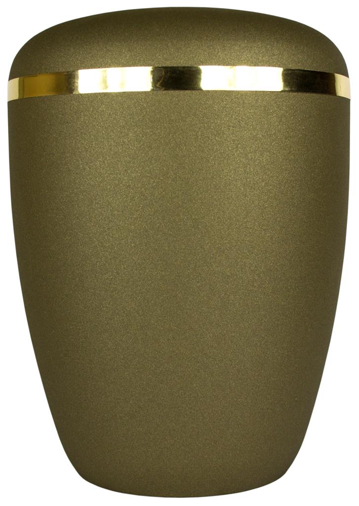Spalt urn Brass lacquered natural material
