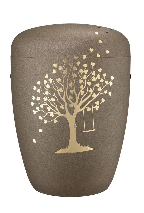 Spalt Urne Brass Lackiert Naturstoff