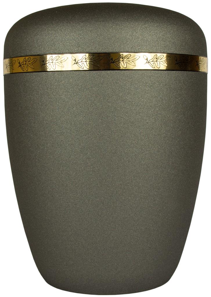 Spalt urn Iron lacquered natural material