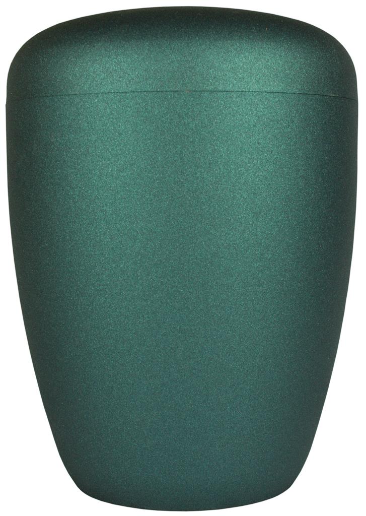 Spalt urn turquoise lacquered natural fabric