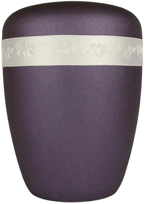 Spalt urn purple lacquered natural fabric