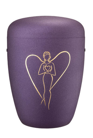 Spalt Urne Violett Lackiert Naturstoff