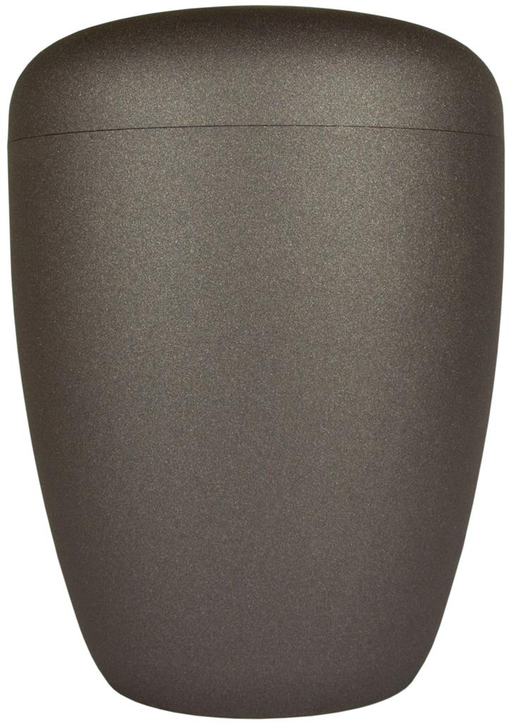 Spalt urn midnight black lacquered natural fabric