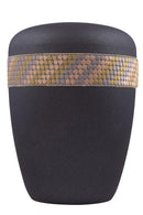 Spalt Urne Mitternacht Schwarz Lackiert Naturstoff-5