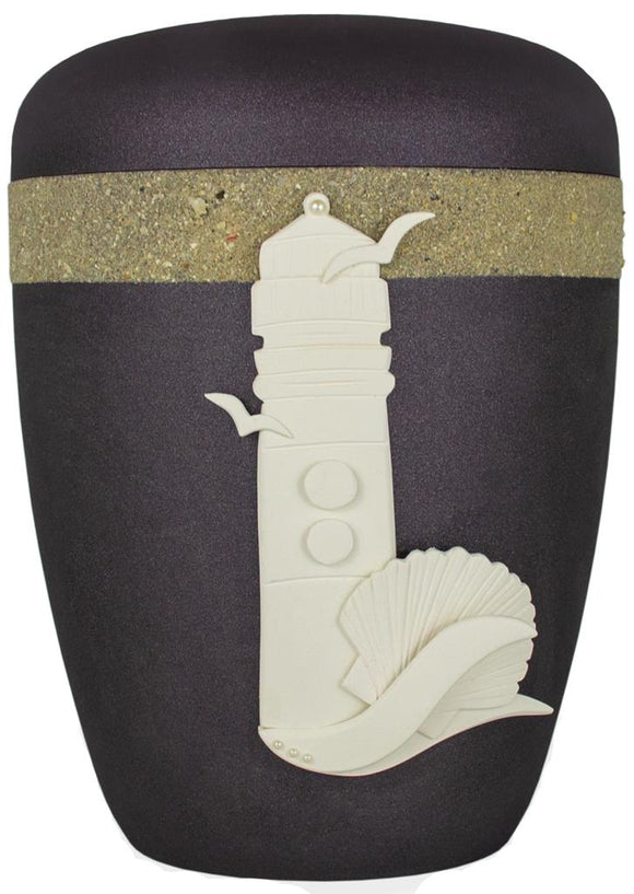 Spalt Urne 3D Emblem See Bemalt Naturstoff