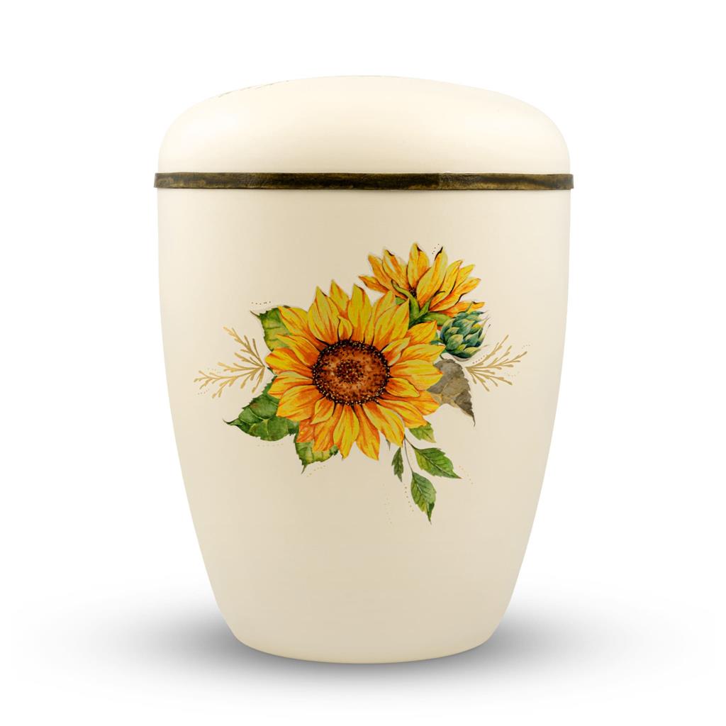 Buy sunflower Spalt urn Beige lacquered natural fabric