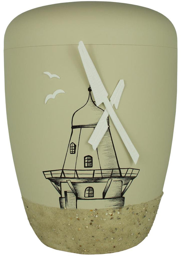 Spalt Urne 3D Emblem See Bemalt Naturstoff